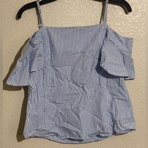 Sweet Wanderer Blue and White Striped Blouse